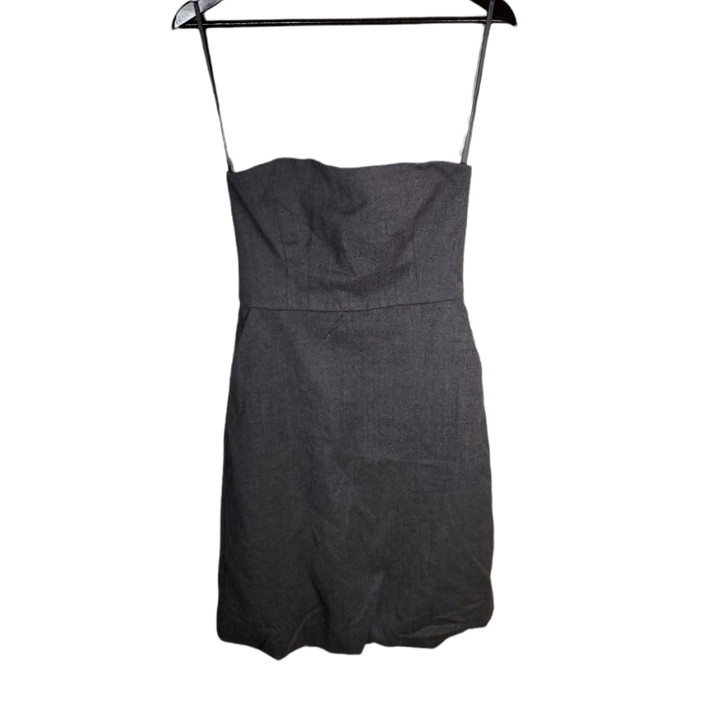 CLUB MONACO Begonia Wool Strapless Grey Dress